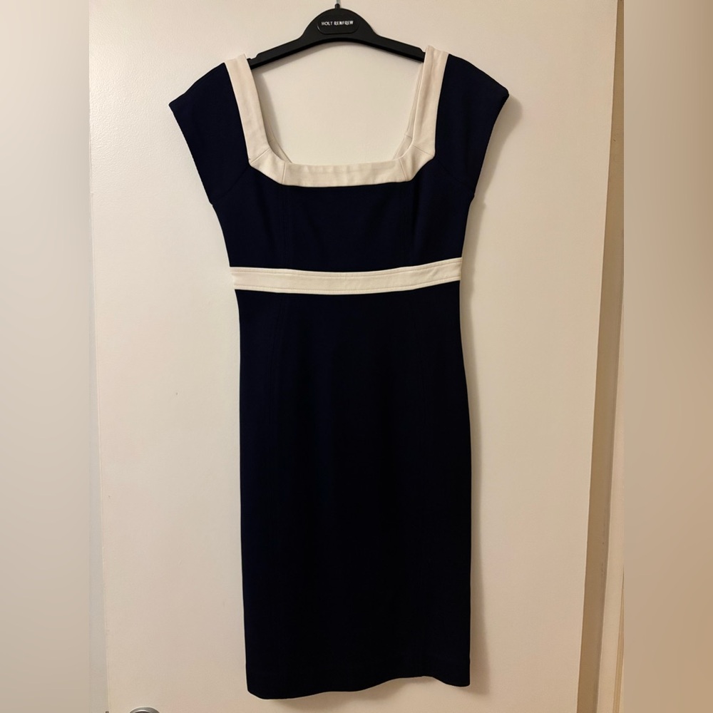 Elegant Navy and White Women's Dress